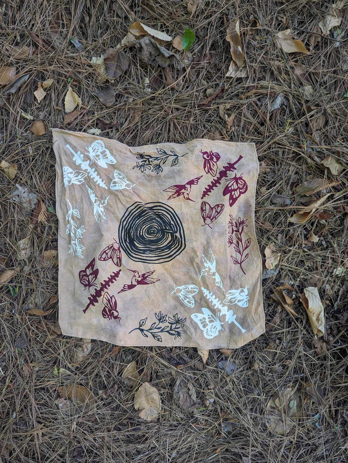 Red Clay and Berry Tree and Wings Bandana