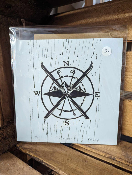 S Compass 9x9 Print