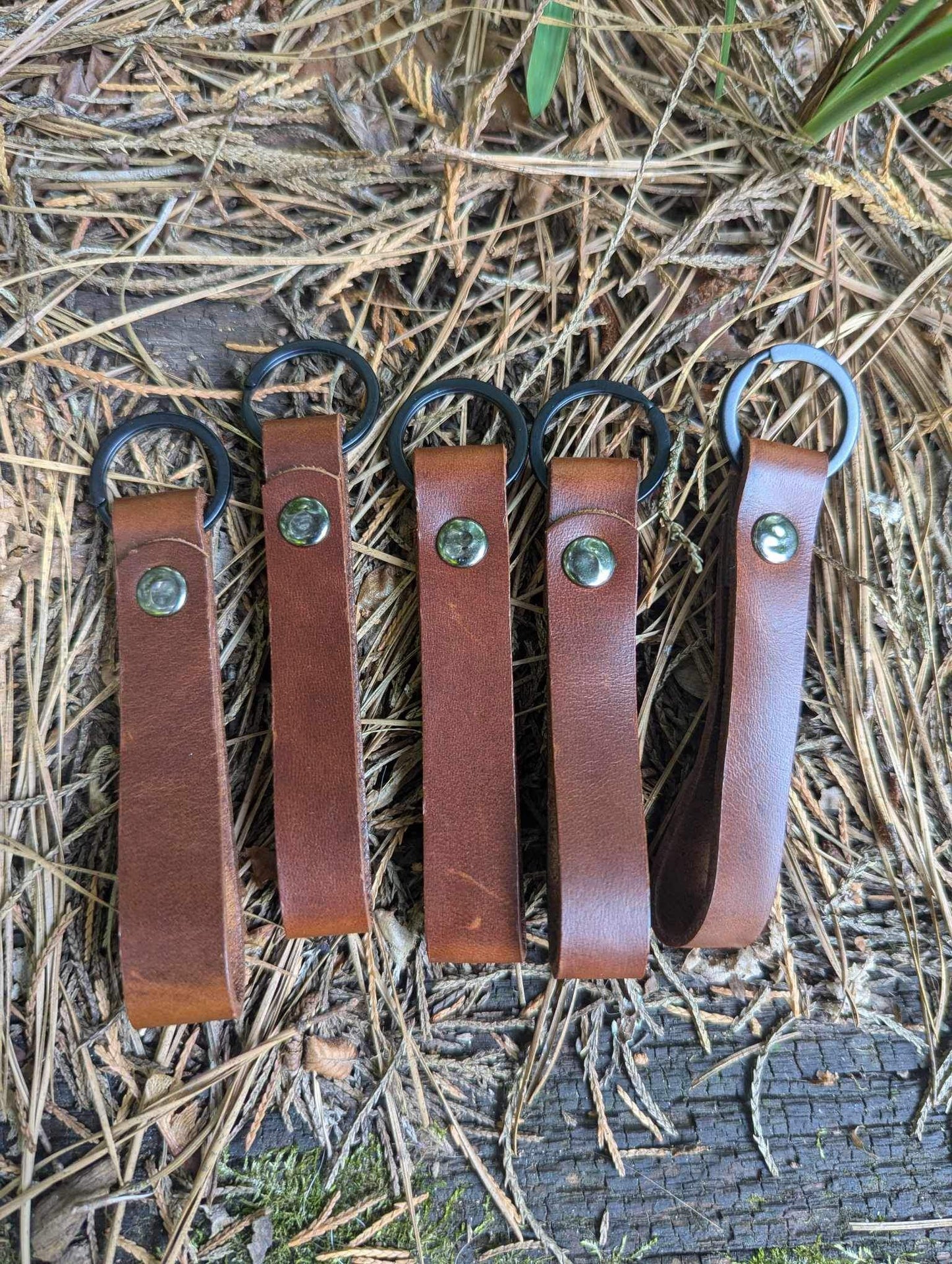 Leather Keychains with key ring