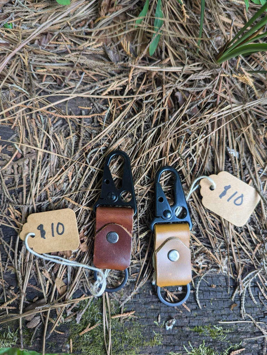 Leather keychains with heavy duty clip and key ring